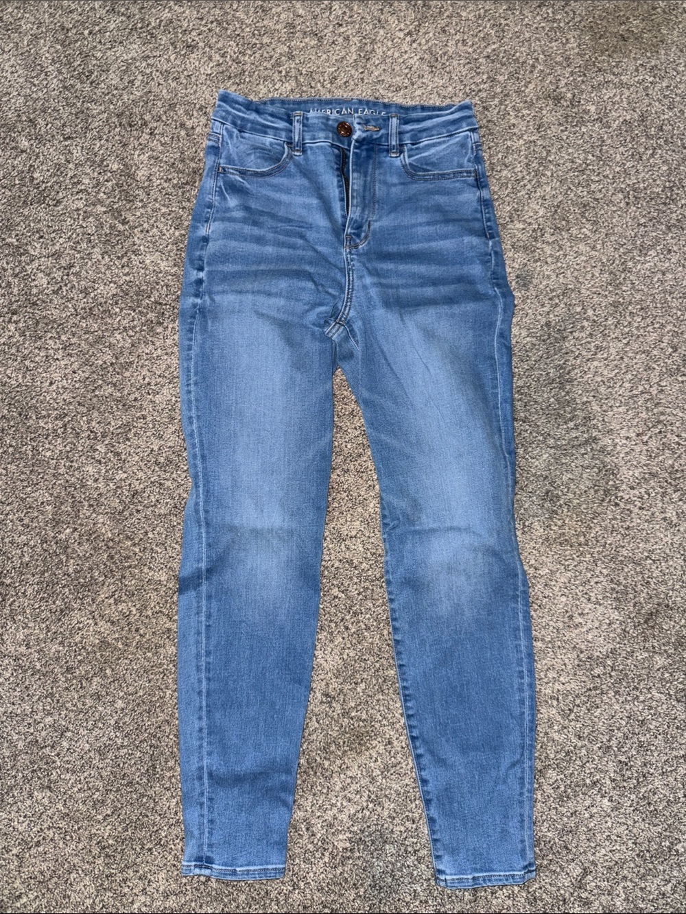 American Eagle Outfitters Medium Blue High-Rise Skinny Jeans